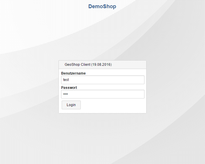 GeoShop Client Login