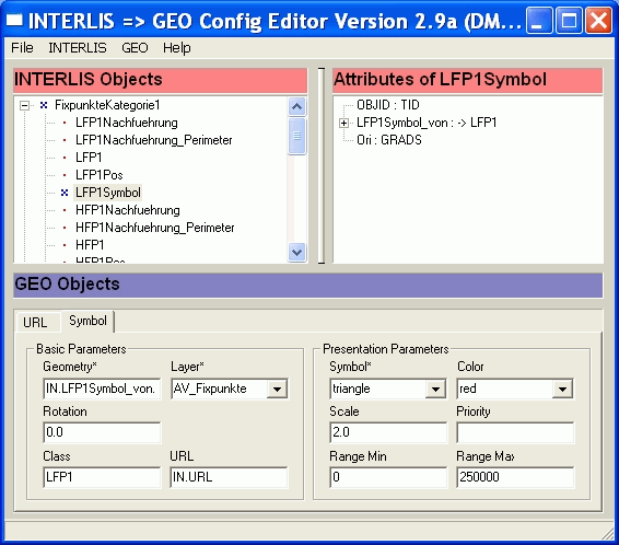 Konfigurationseditor INTERLIS nach GEO Beispiel